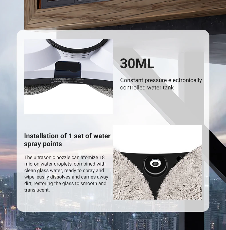 Description Picture 5 of itemDIVEDEER Window Cleaning Robot Large Suction Spray Electric Window Cleaning Robot Anti-fall Remote Control Vacuum Cleaner