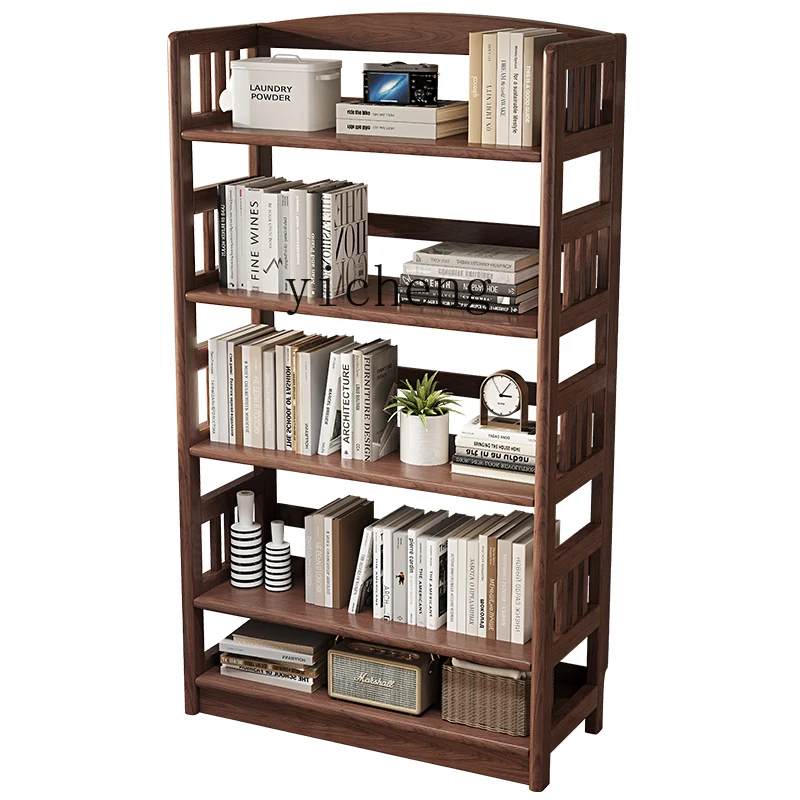 

Tqh Solid Wood Bookshelf Floor Wall Shelf Storage Rack Children's Books Shelf