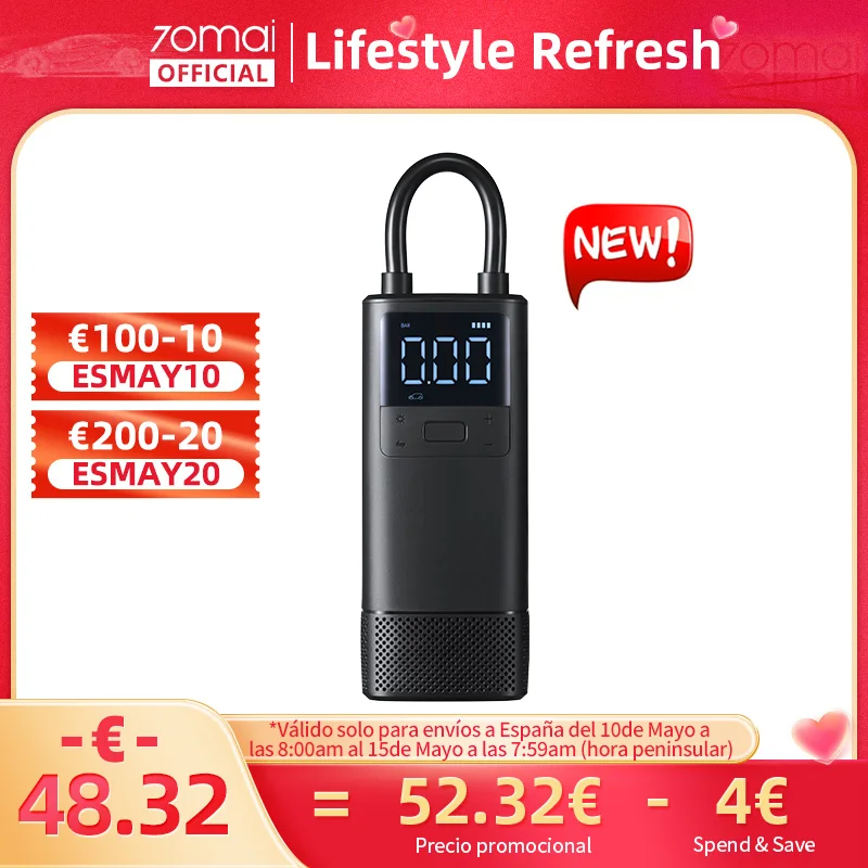 70mai Compresor De Aire Inal mbrico TP05 Para Coche Inflador De 