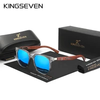KINGSEVEN New Style Wood Frame Male Polarized Sunglasses Retro Glasses Female Vintage Vacation Driving Shades Eyewear