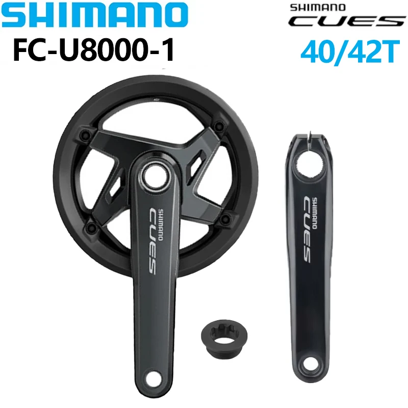 パーツ CUES FC-U8000-2 Shimano CUES FC-U8000-2 Crankset (Black) (2 x 11 Speed