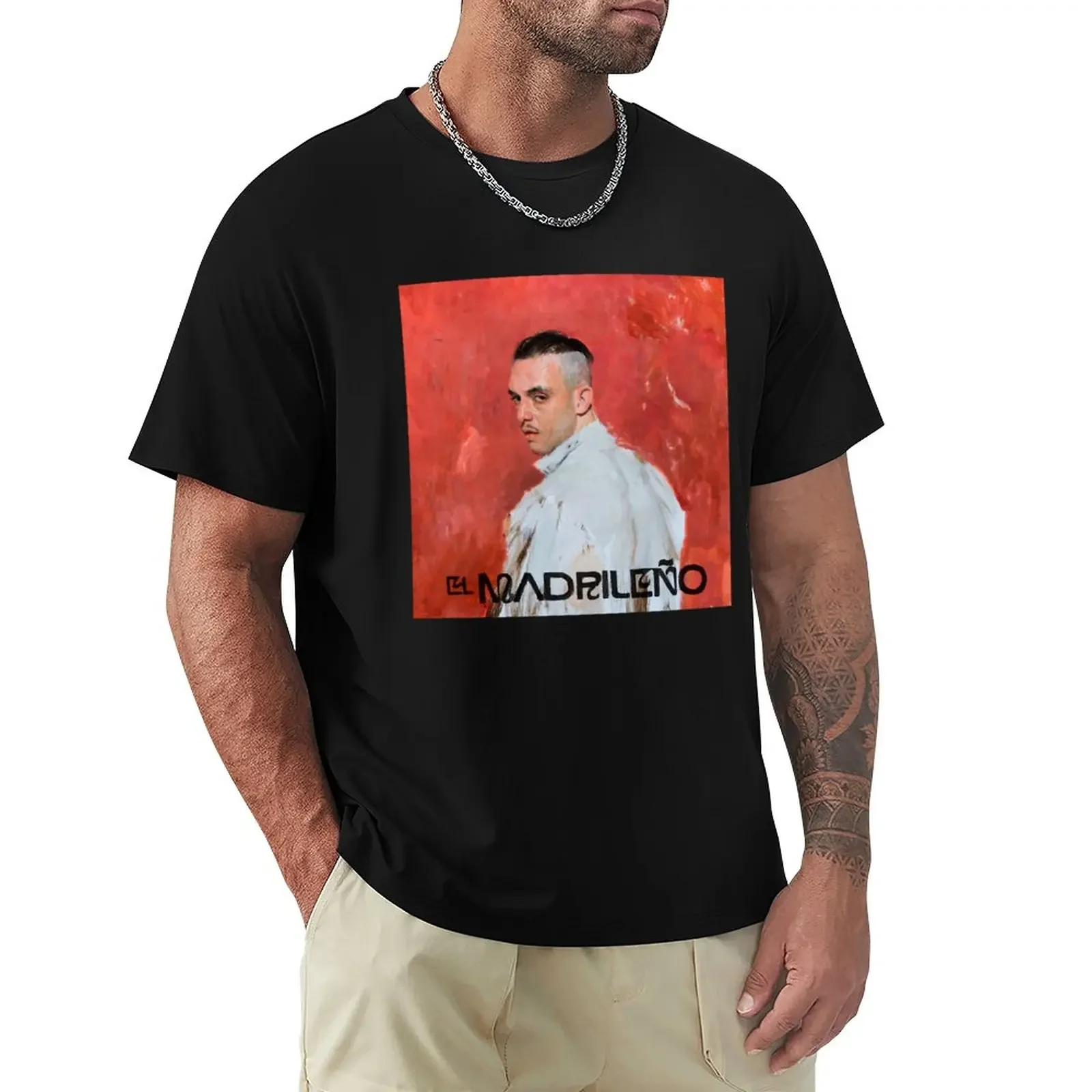 

El madrile o cover C Tangana T-Shirt custom design your own graphic t shirts mens clothes Short Sleeve Round Collar harajuku