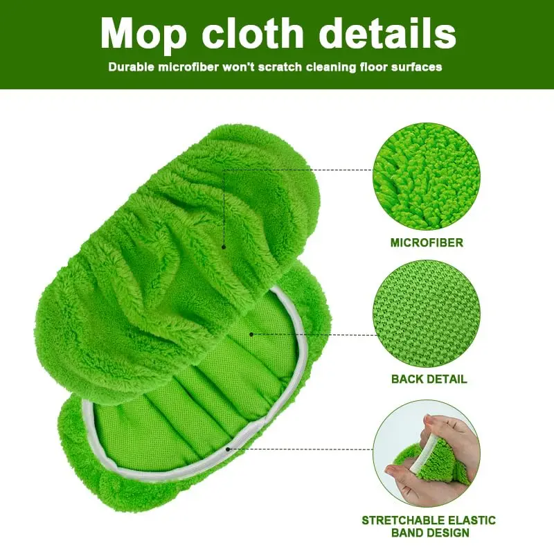 2pcs Flat Mop Replacement Cloth Cover Reusable Microfiber Cleaning Pad Mop Cloths for Swiffer Sweeper XL