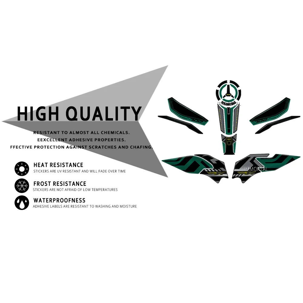 Benelli TRK 702X TRK 702X2023 탱크 데칼용 3D 젤 에폭시 송진 스티커 키트, 탱크 패드, 오토바이 액세서리