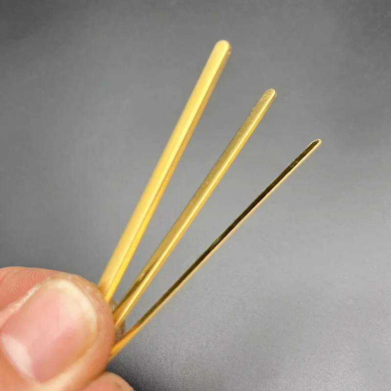 4Sets (12pcs) Saddle/Nut Height adjusting Shim Brass Durable Heightening Gasket 72x2.8mm 3pcs of 0.5/1.0/2.0mm Luthier Tool
