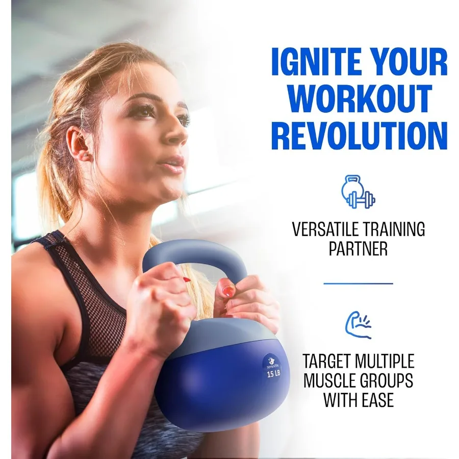 Soft Kettlebells, Kettlebell Sets, Kettle Bell Sets for Women & Men, Safe Strength Training Kettlebells, Kettlebell Weights for