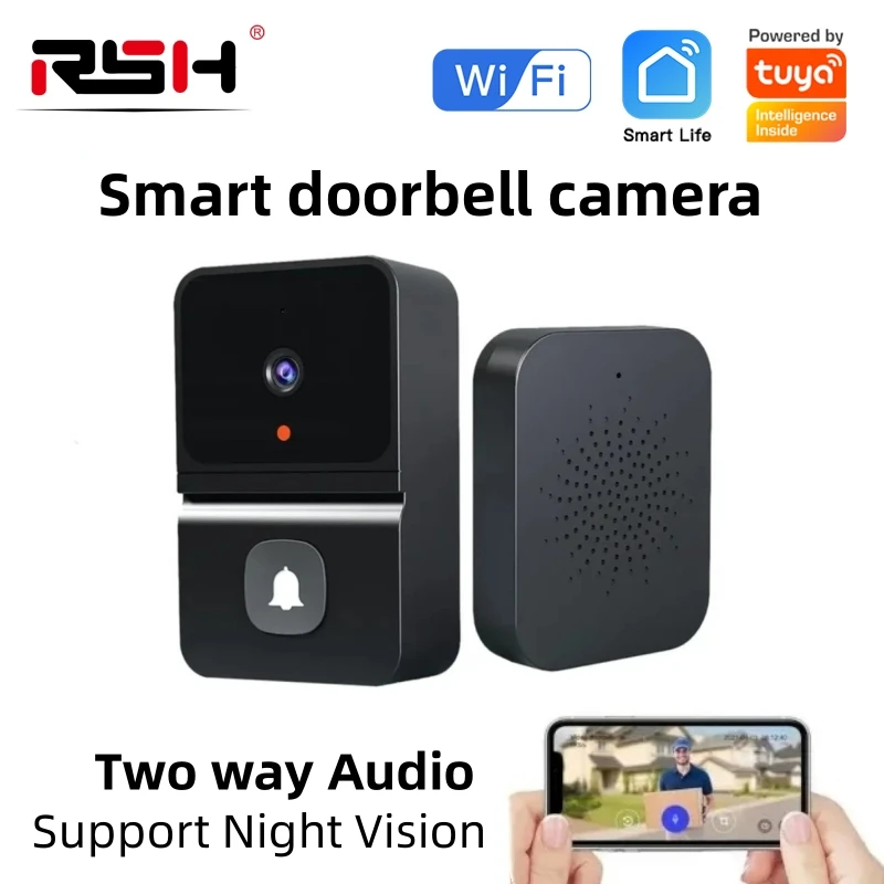 Campanello Video Wireless Con Telecamera HD – Sensore Di Movimento, Audio Bidirezionale, Resistente Alle Intemperie, Per Appartamenti E Case