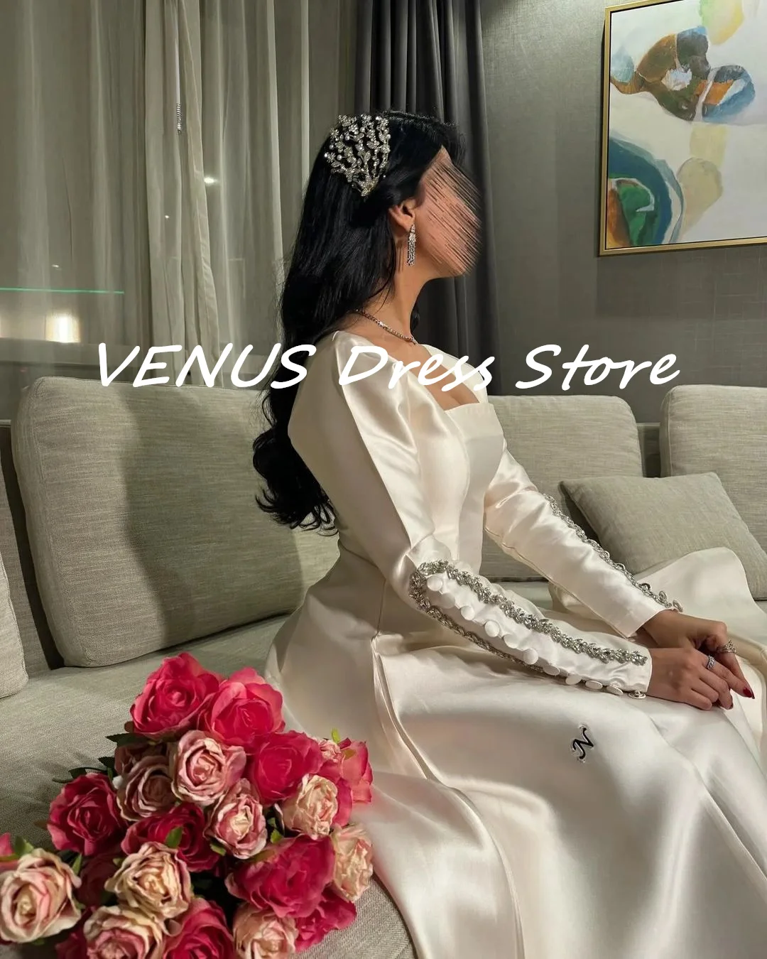 Lace-Up Batwing Gown | The Venus Gown