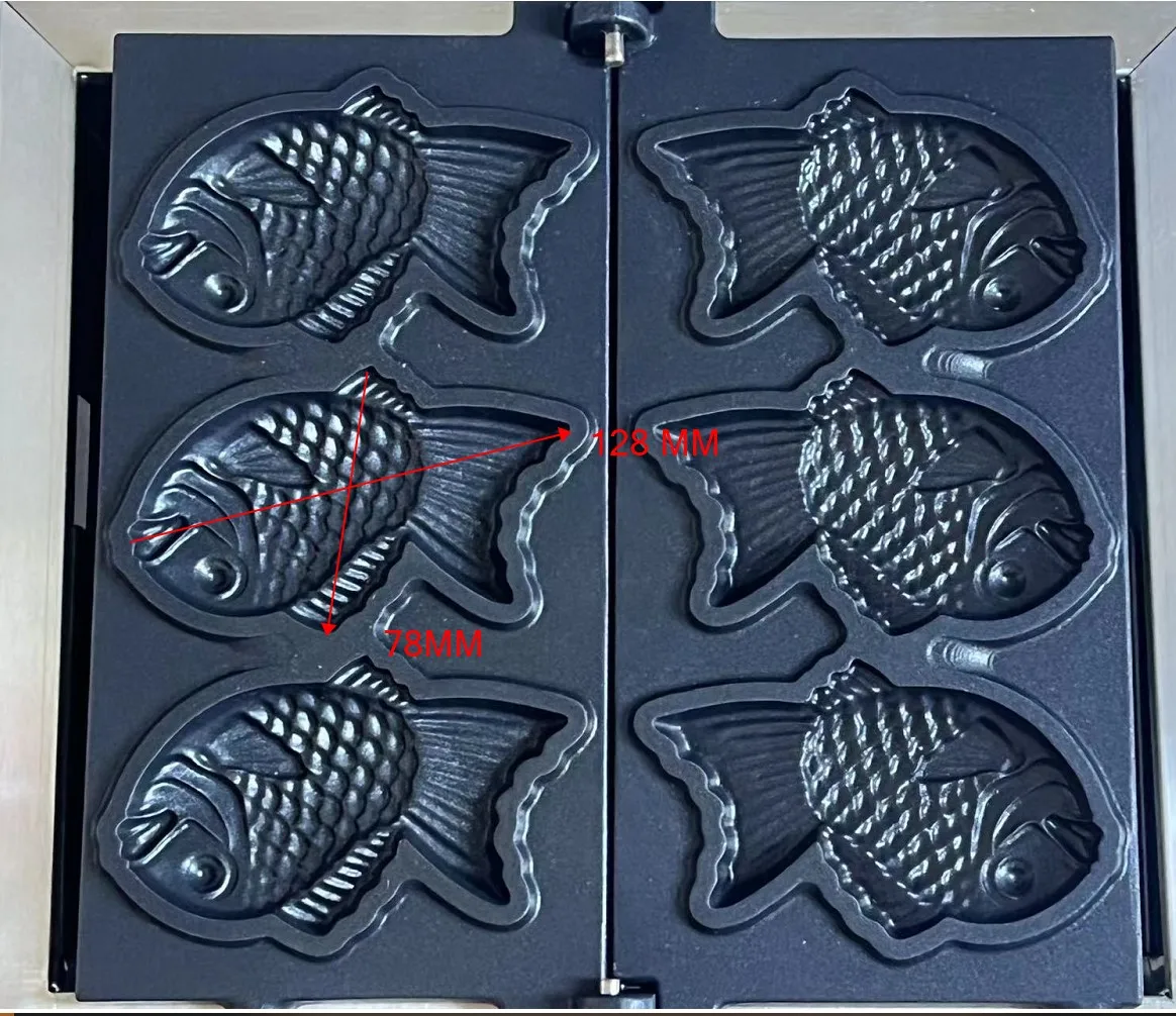 Description Picture 3 of item3 PCS Electric Fish Waffle Maker Set 110V 220V Regular Taiyaki Machine for Sweet And Savory Treats