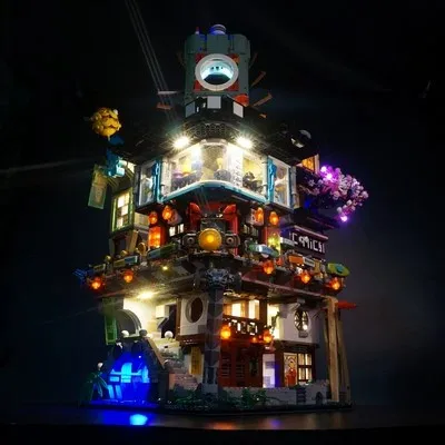 Set Di Luci A Led Easylite Per Film 70620 City Masters Of Spinjitzu Building Blocks Mattoni Non Includono Il Modello