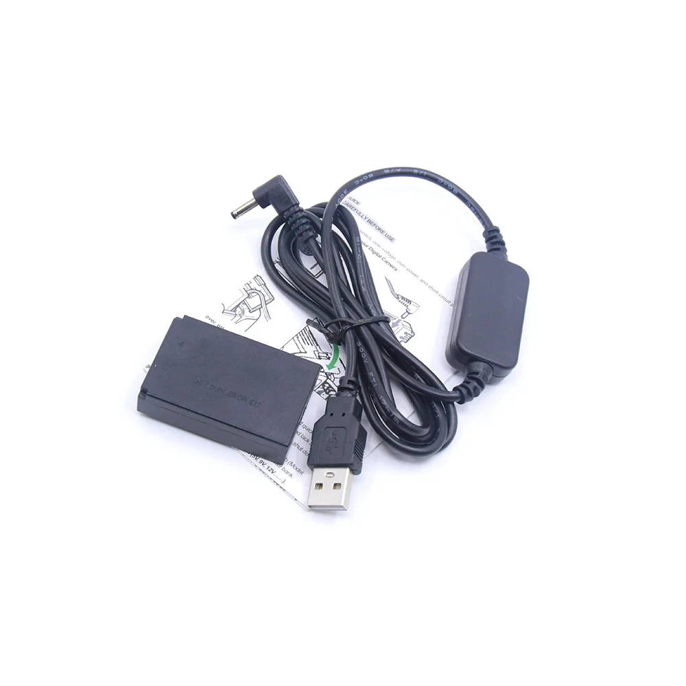5V USB Charger Cable CA-PS700 USB Power Bank+DR-E12 DC Coupler LP-E12 Dummy Battery for Canon EOS M M2 M10 M50 M100 M200 Cameras