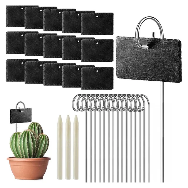 1 Db Fákkő Rozsdamentes Acél Jelzések Növényi Virágcímkék Kerti Gyümölcsök Zöldségek Címke Tányérok Diy Kültéri Jelzőtábla Dekoráció - Image 3