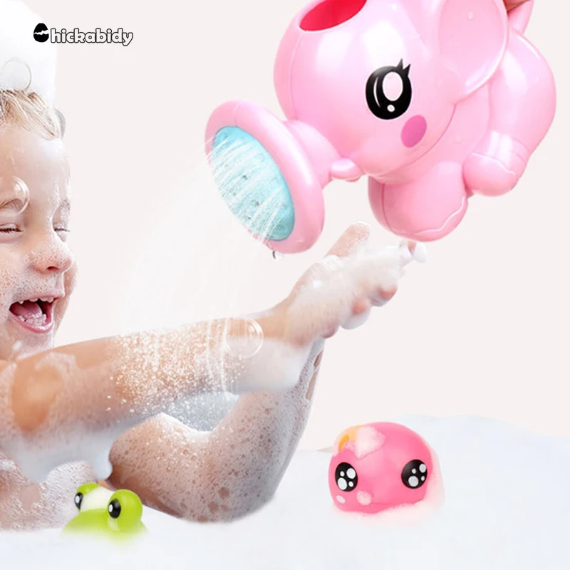 Classic Baby Bath Toys Lovely Plastic Elephant Shape Animal Children Bathroom Water Spray Toys Baby Shower Swimming Kid