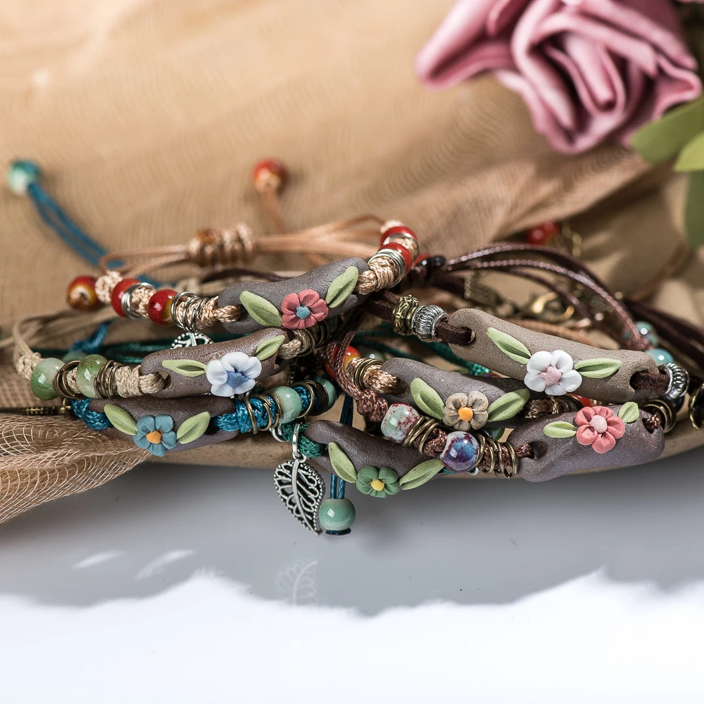 Bracelet Jewelry Forest Series Ceramic Adjustable DIY For Women