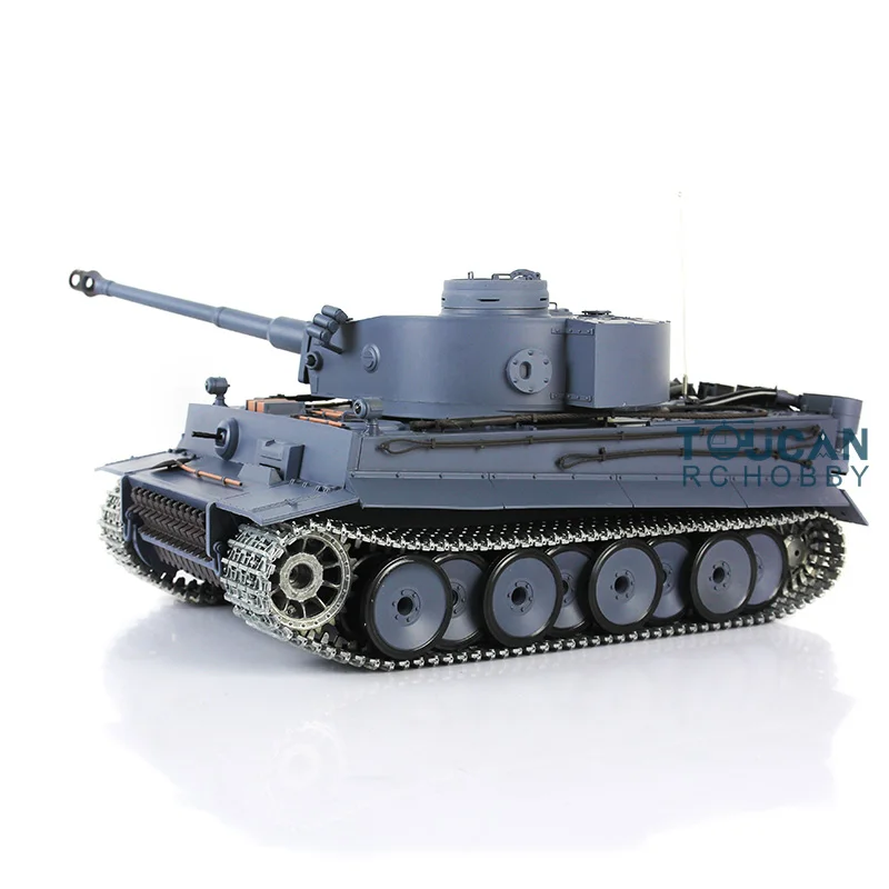 1/16 HENG LONG Remote Control Tank IR BB Shoot German Tiger I Metal Tracks Driving Wheels Steel Gearbox 3818 RC Panzer TH17239 2