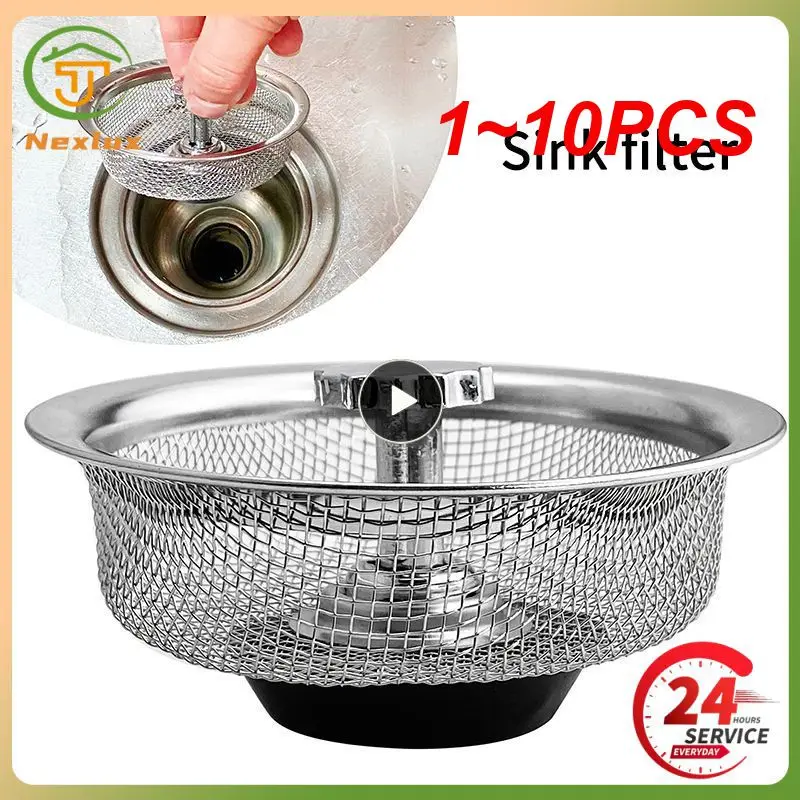 

1~10PCS Kitchen Sink Filter Mesh Stainless Steel Bathroom Filter Basin Hair Catcher Stopper Floor Garbage Kitchen Sink