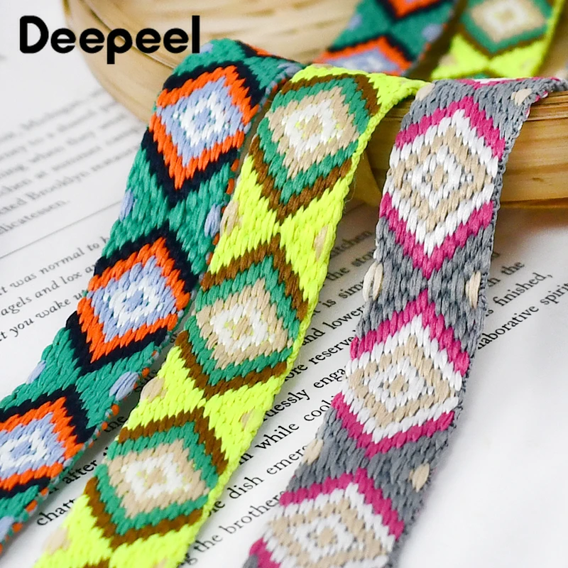 5Meters 15mm Ethnic Ribbon Jacquard Webbing Bag Strap Pet Collar Shoes Hats Decorative Band Clothing DIY Sewing Craft Accessory