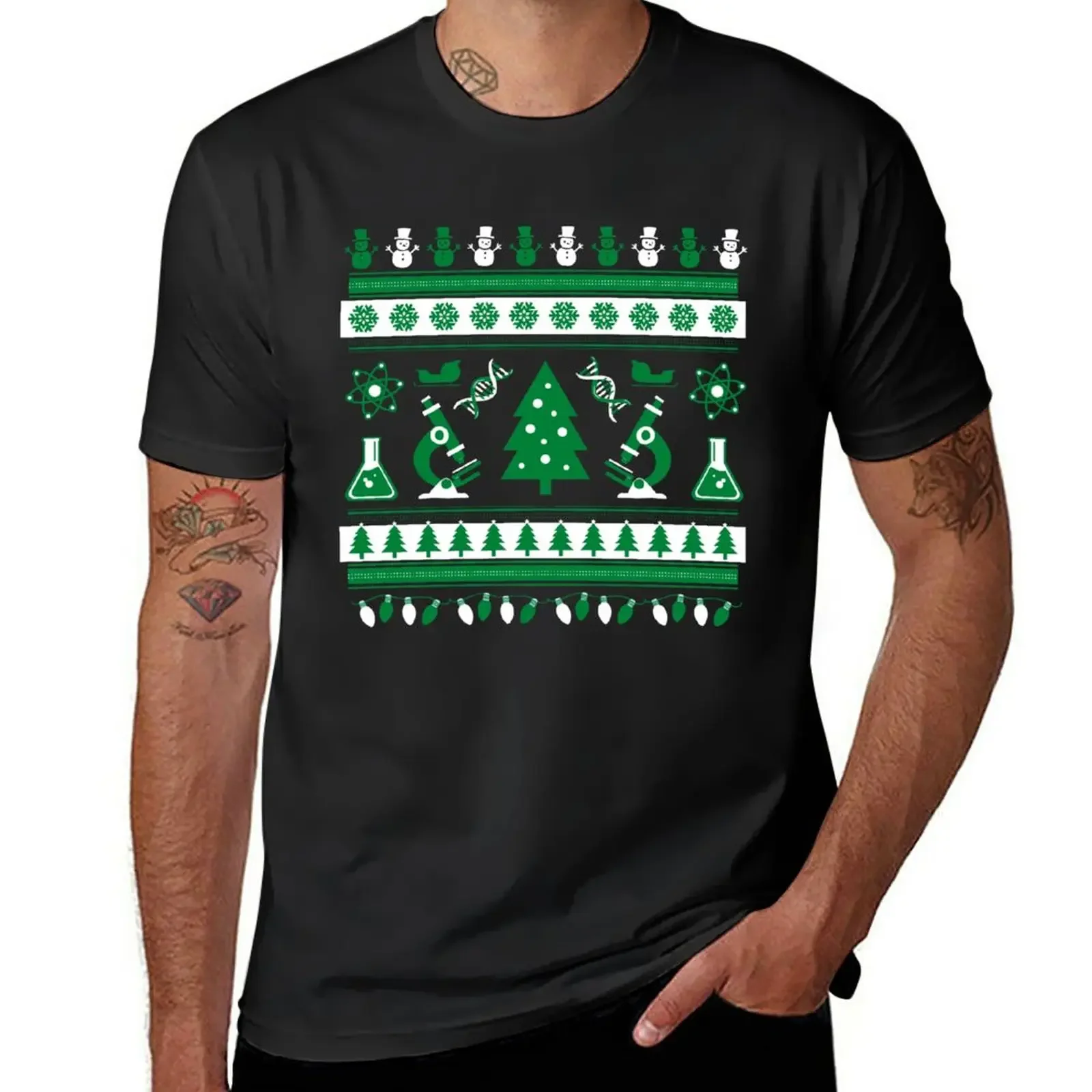 

Science Laboratory Christmas Ugly Sweater - Xmas, Holiday Party, Microscope, Test Tube, Lab Ugly Sweater, Geek Ugly Swea T-Shirt