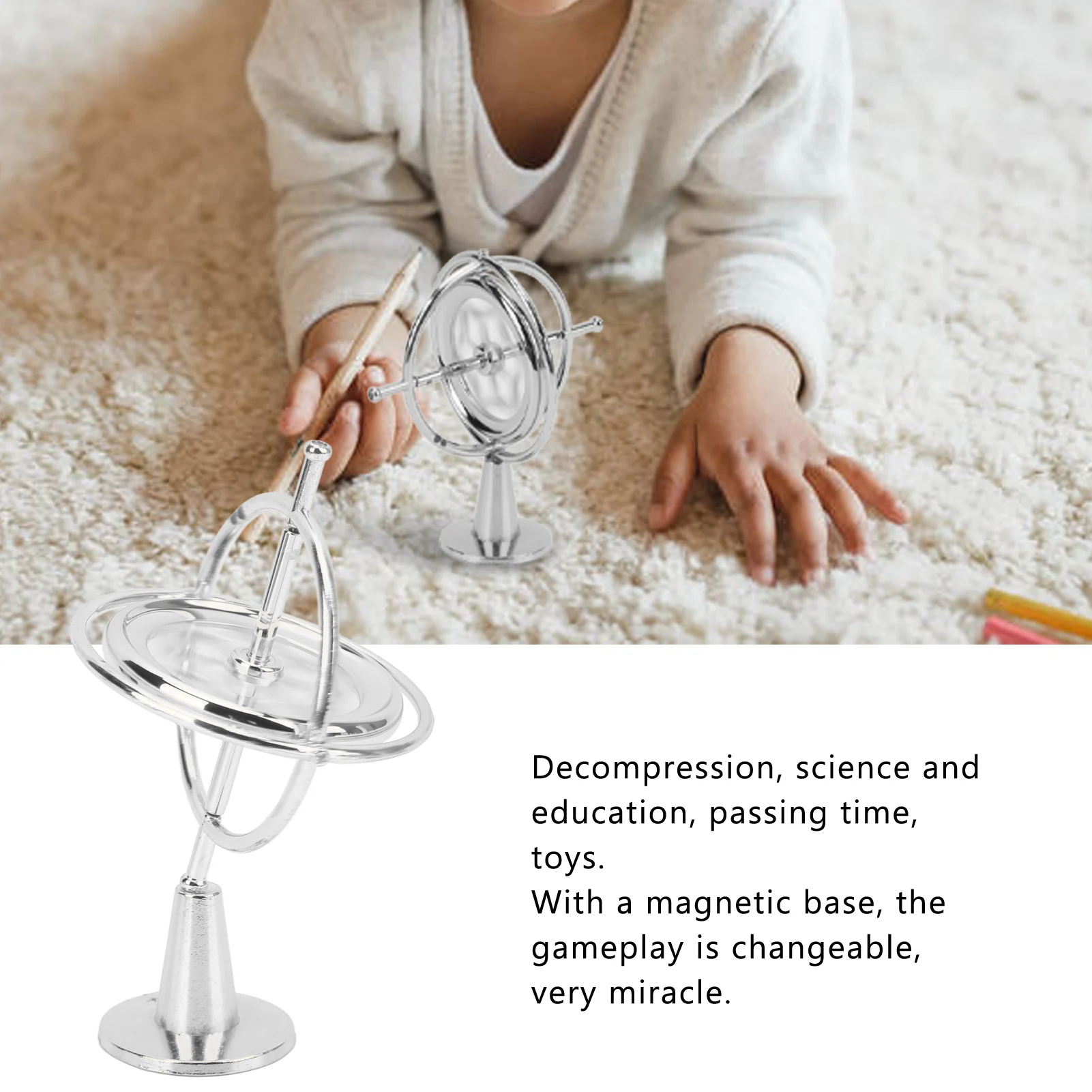 Self-balancing Gyroscope Anti-gravity Decompression Educational Toy Six Generations Colorful Finger Gyroscope Gift For Kids