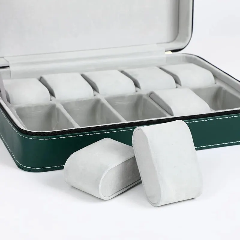 6/10/12 Girds Portable Watch Storage Boxes Organizer with Zipper Classic Style Multifunctional Watch Display Box watch storage box
