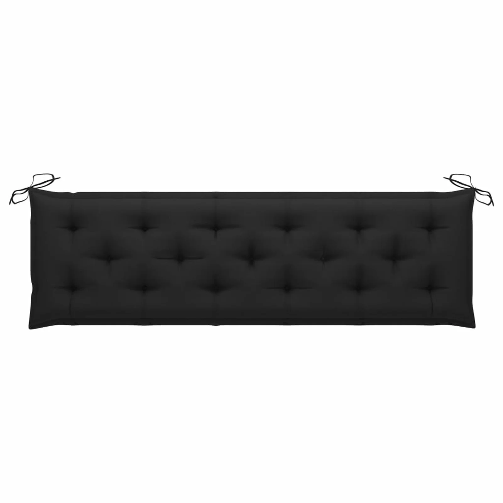 Garden Bench Cushion Black 70.9x19.7"x2.8" Fabric"