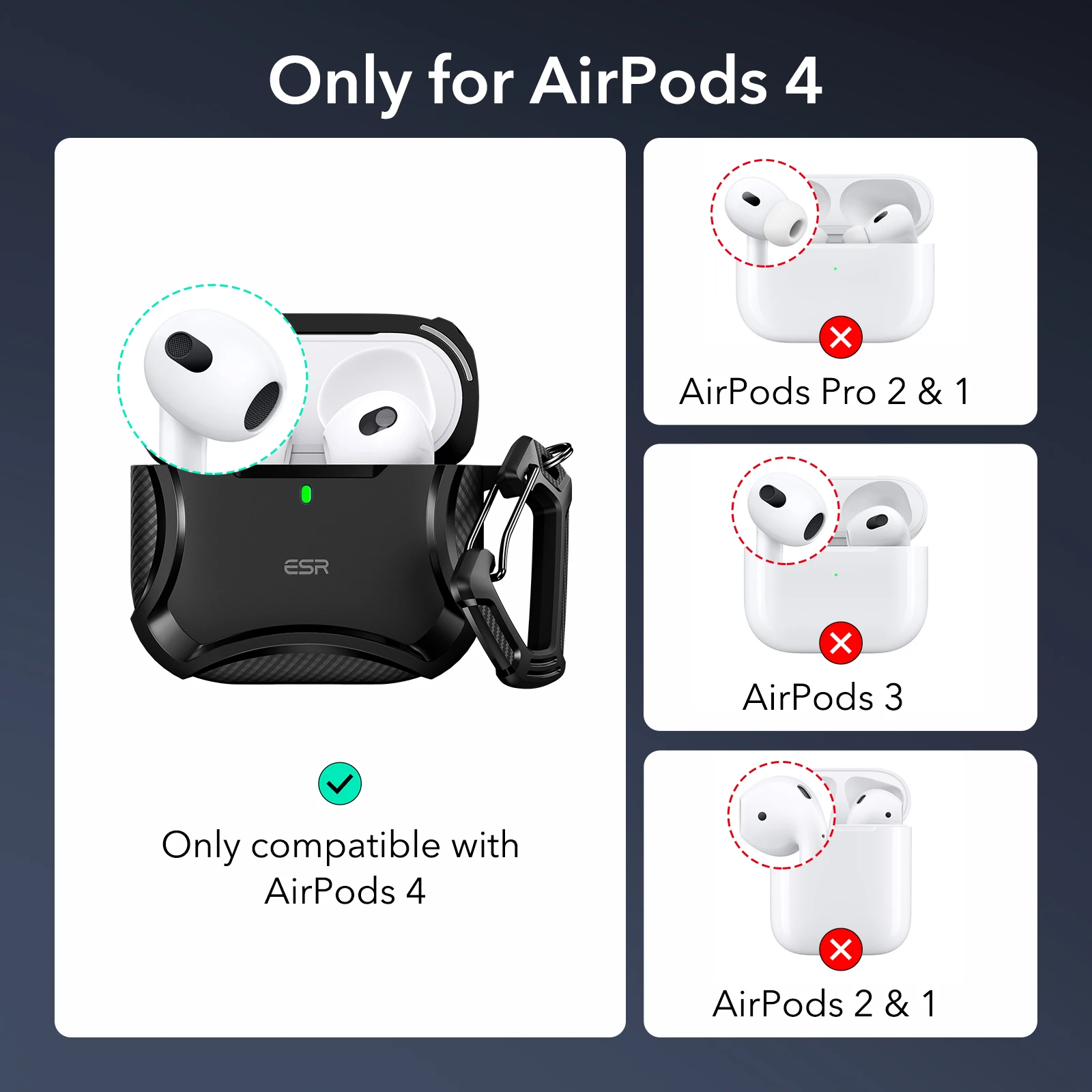 AirPods pro 第4世代 ワイヤレスイヤホン カバー付き 新登場／ AirPods4 ケース ロックボタン AirPods 第4世代 カバー