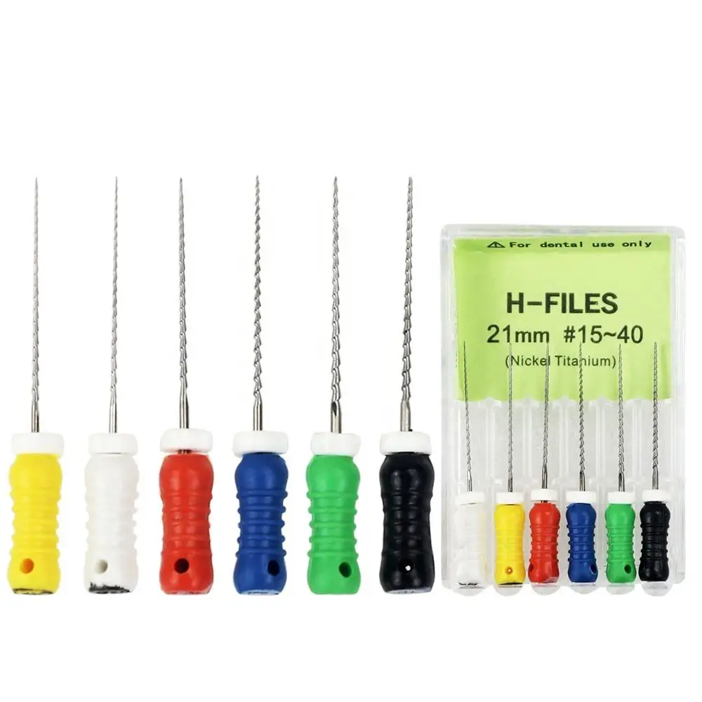 JUMTOP 6Pcs/Box Dental H Files 21mm/25mm Stainless Steel Endodontic Root Canal Files Hand Use Files Dentist Treatment Tools 3
