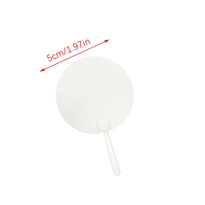 Mini Fan 50Pcs 5cm Transparent Blank Child Kids DIY Art Wedding Birthday Party Favors Handmade Gift