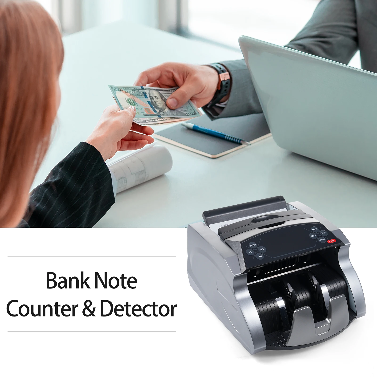 Description Picture 5 of itemMoney Counter Machine Counterfeit Bill Detector with UV MG IR Detection Automatic Money Detection Fast Counting for EURO/USD/KRW