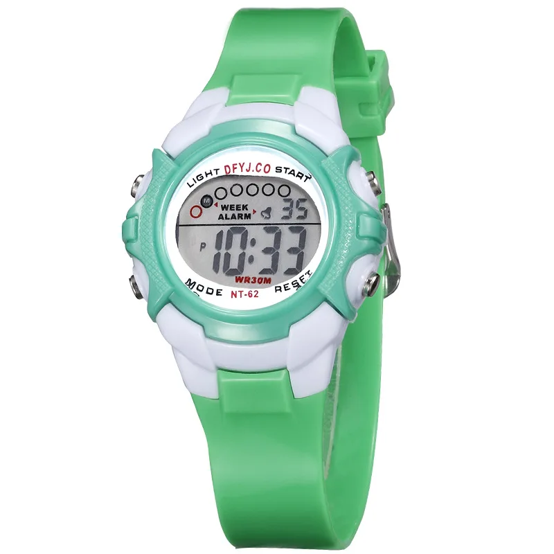 ساعة رقمية مقاومة للماء LED للأطفال ، ساعات رياضية...