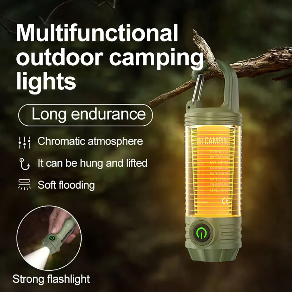 Multi Functional Outdoor Camping Light LED Night Riding Light Rechargeable Flashlight Night Waterproof Travel