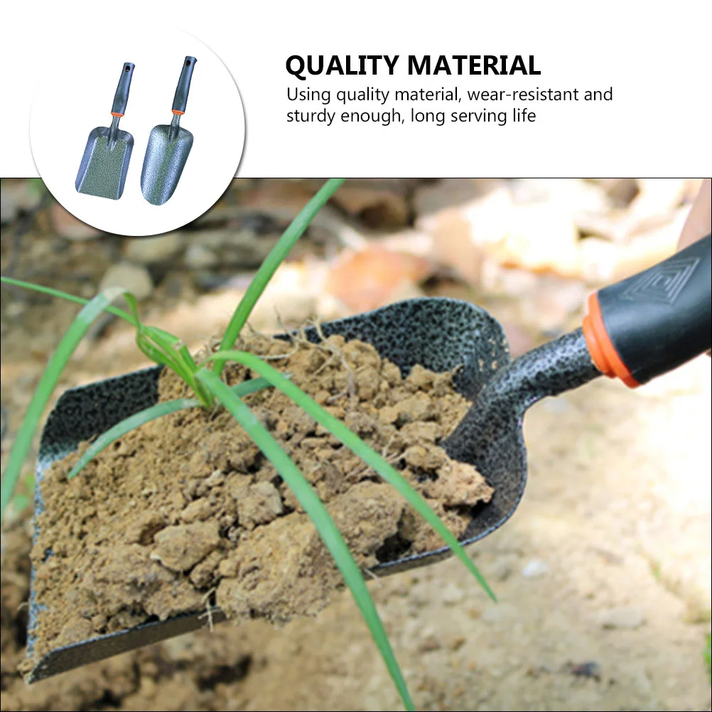 2PCS Iron Thickening Fertilizing Gardening Balcony Soil Loosening Tool Gardening Trowels Shovels
