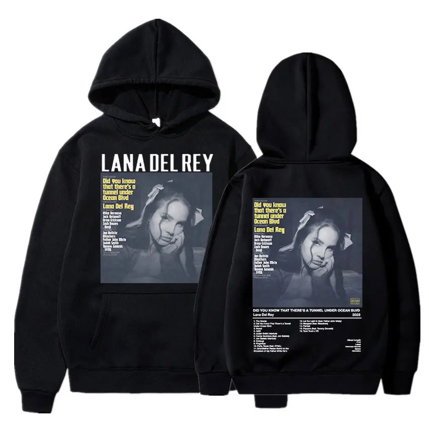 

Lana Del Rey Hoodie Did You Know That There's A Tunnel Under Ocean Blvd Music Album Hoodies Men Women Hip Hop Casual Sweatshirt