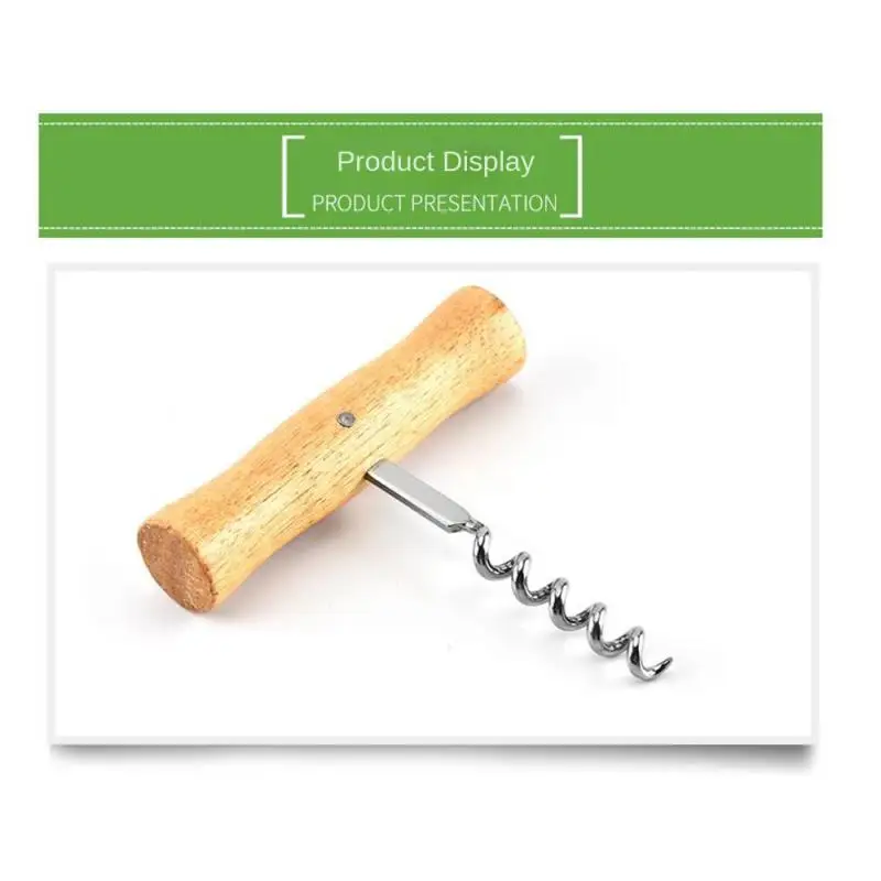 Wine Opener With Wooden Handle Screw Opener Wine Beer Tool Bar Wood Handle Corkscrew Professional For Kitchen wine opener wine corkscrew