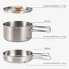 Outdoor Stainless Steel Camping Pot Set Practical Pot And Pan Cook Set For Climbing 5