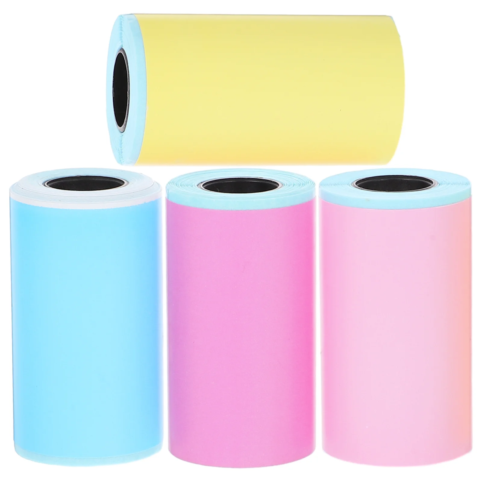 4 Rolls Printer Paper Thermal Sticker Pocket Mini Printers Self Adhesive Label Labels