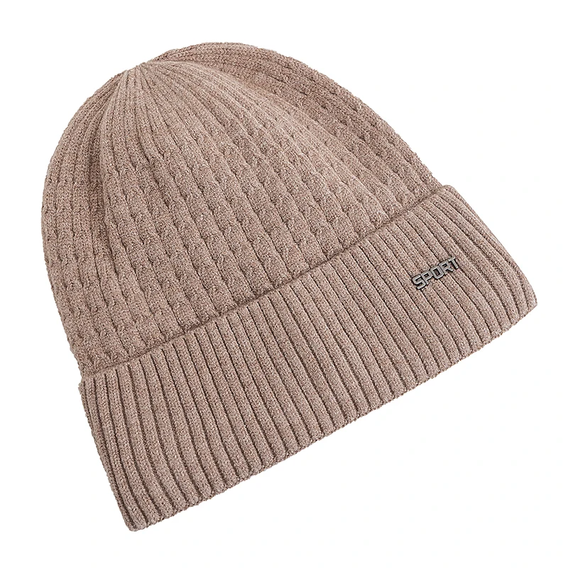 New Unisex Winter Hat Plush Fur Lined Warm Dandy Cap Stylish Soft Beanie Hats For Men Women Thicken Ski Sports Knitted Hat