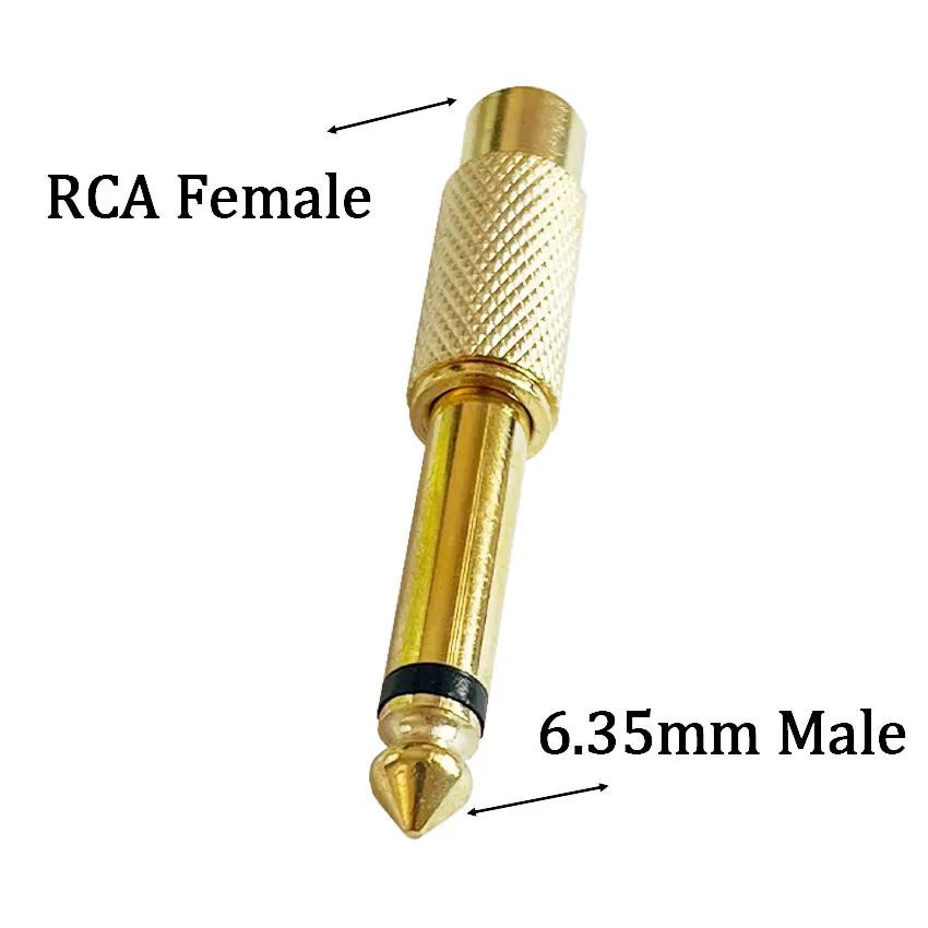 2 X 3.5mm MONO Mini Plug To 6.35mm 1/4" Female Socket Headphone Guitar Adapter - Foto 3