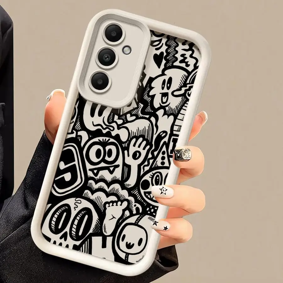 Urban Graffiti Black Soft Cover Phone Case