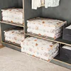 Transparent Cartoon Clothes Quilt Large Storage Bag Zipper Mobile Organizer Baby Room Supplies Storage Bag 2