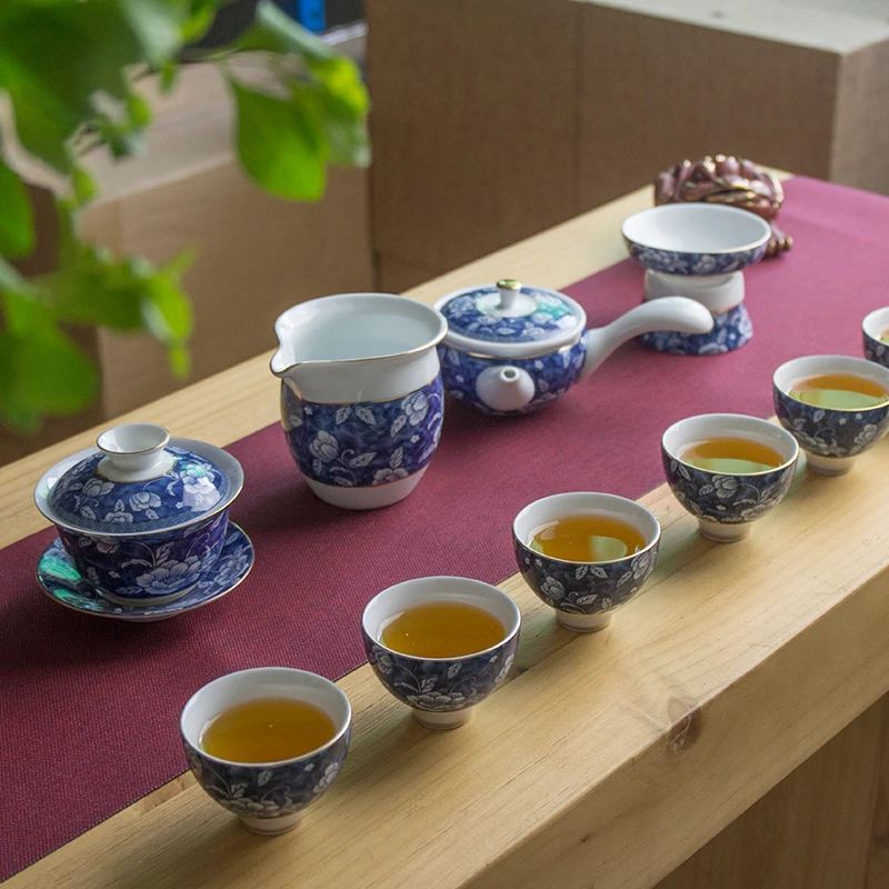 Chinese Blue and white porcelain Ceramics Tea Cups Anti Scaling Tea Bowl Handmade porcelain tea cup Single Cup Drinkware Teaware