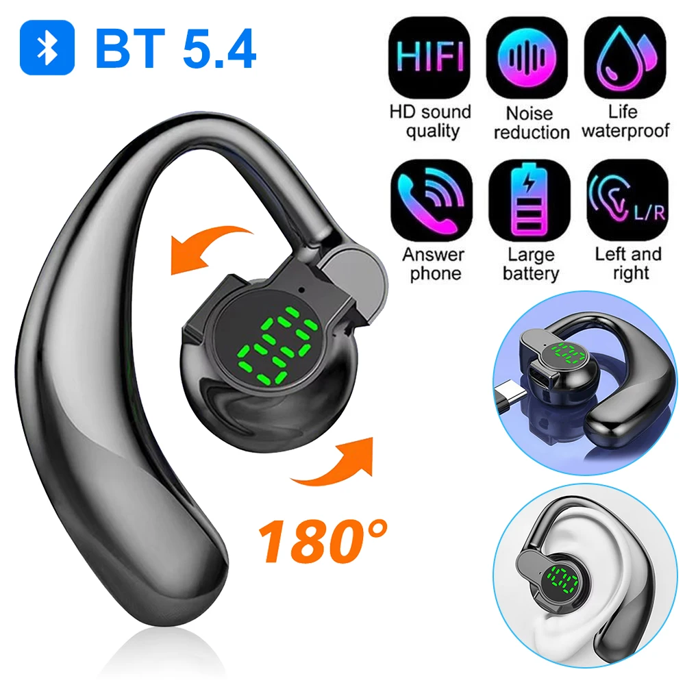 Wireless Bluetooth Headset with Long Battery Life and Noise Reduction Technology