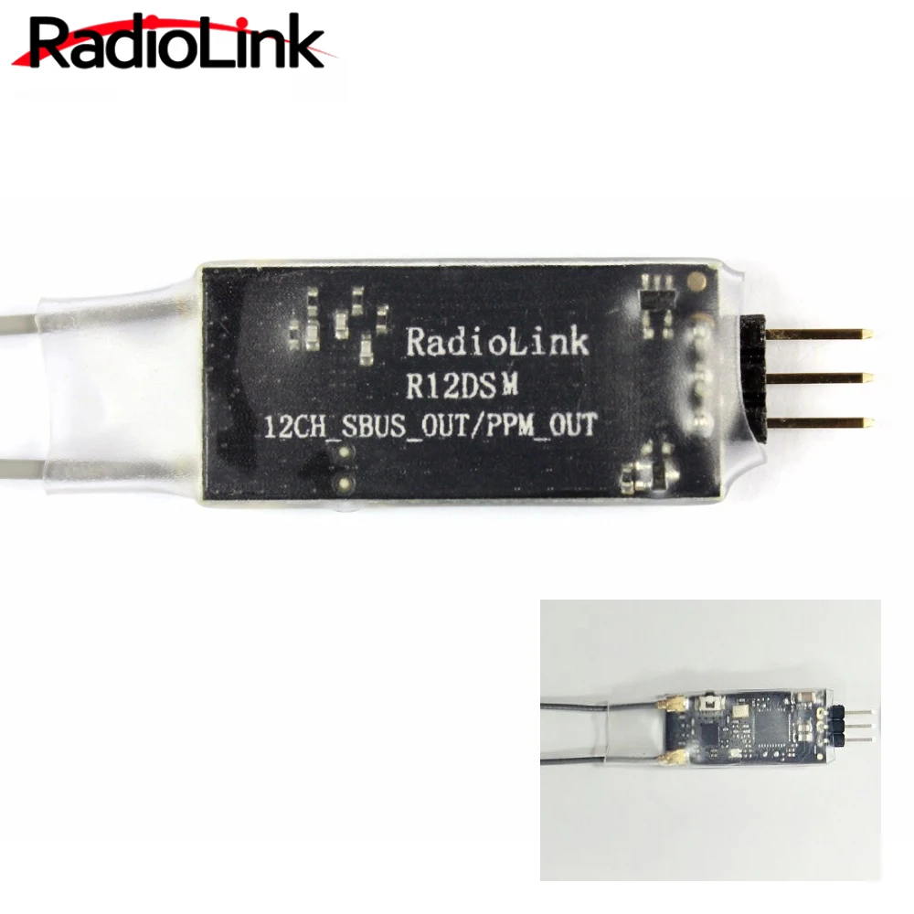 Radiolink R6DSM Récepteur 12 canaux 2.4G SBUS PPM pour Drone RC