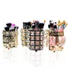 Europe Metal Makeup Brush Storage Holder Test Tube Eyebrow Pencil Organizer Bead Crystal Jar Jewelry Diamond Cosmetic Box lw037 4