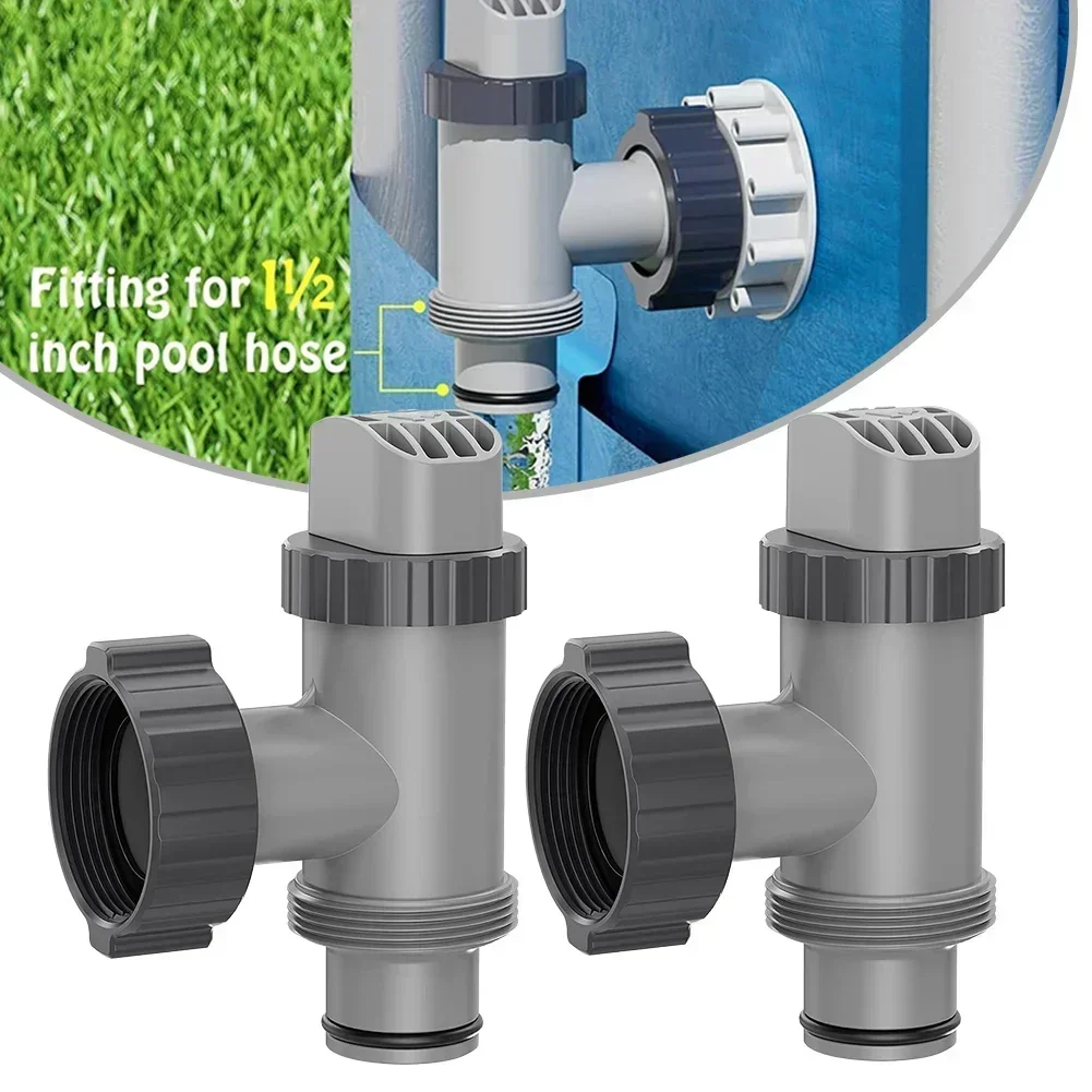 2pcs Tap Connector Replacement For Intex-10747 Large Pool Plunger Valve Assembly Filter Pump Gray Garden Pool Parts