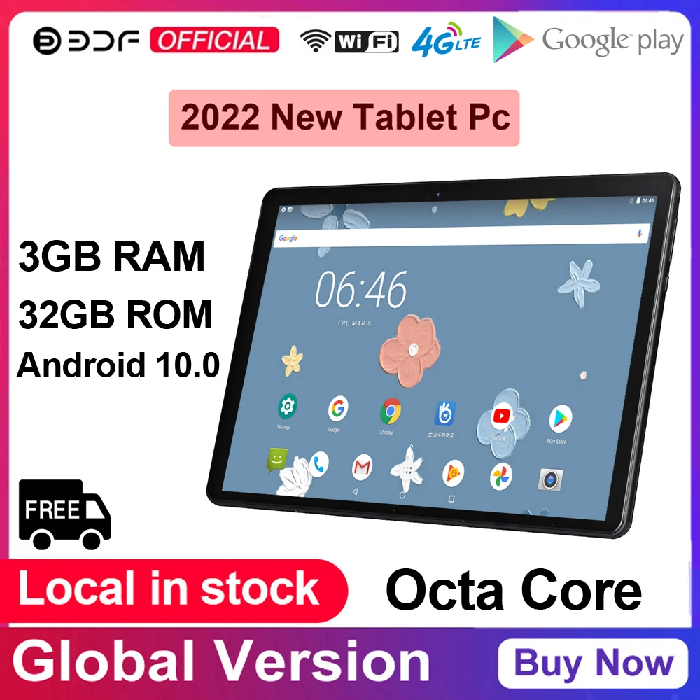 best cheap tablet New Pro Tablet 10 Inch Tablet Pc Octa Core 3GB/32GB Android 10.0 OS Tab Dual SIM 4G Phone Call WiFi Bluetooth mi pad Tablet 10.1 the newest tablet