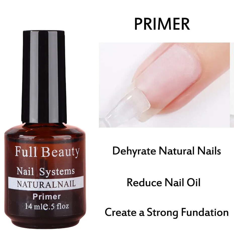3pcs Nail Prep Dehydrator + Nail Primer + Base Coat Gel Polish Ph Bonding Agent Soak Off UV Gel Function Polish Varnishes