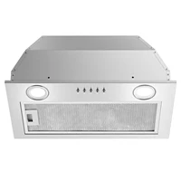 20 Inch 600CFM Insert Stainless Steel Kitchen Vent with LED Light Exhaust Fan Button Control Range Hood 1