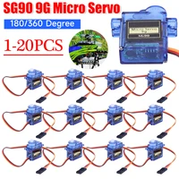 SG90 9G Micro Servo Motor for For RC Car Toy Airplane 180/360° Fixed Wing Micro Servo Motor for RC Helicopter Aircraft Airplane