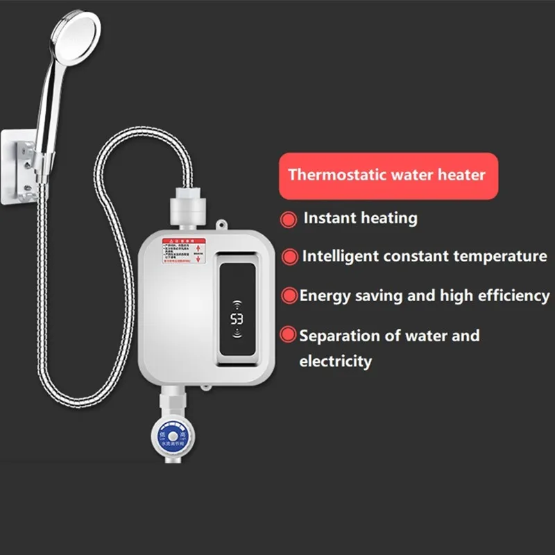 220V 3500W Home Mini Electric Shower Kitchen Tankless Water Heater  Instantaneous Storage-free Hot Water Heating Machine - AliExpress